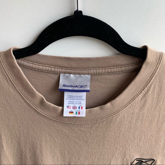 Tan Reebok Tee With Embroidered Logo - Picture 4 of 4